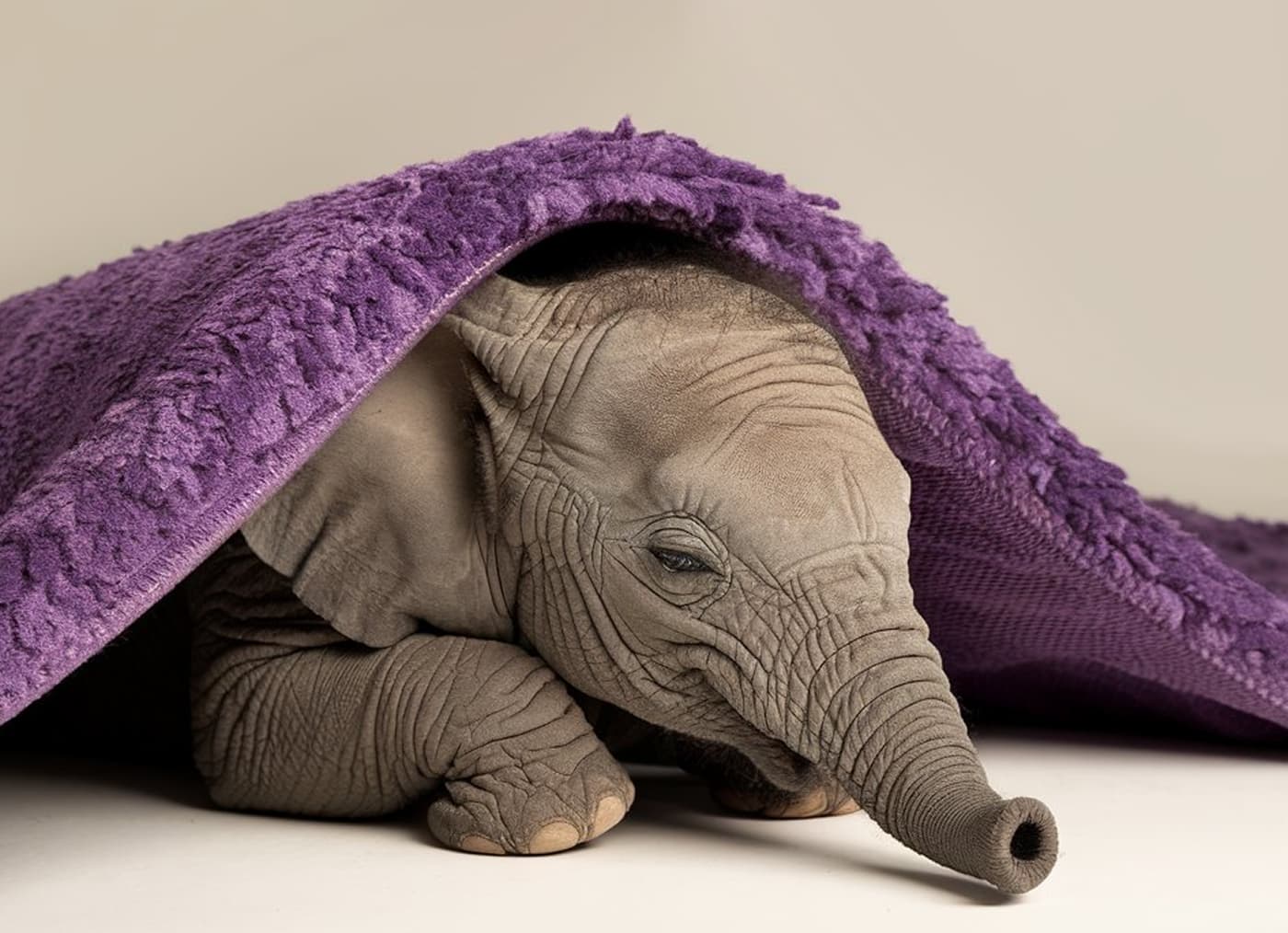 Elephant under a purple blanket — metaphor for hidden workplace insights